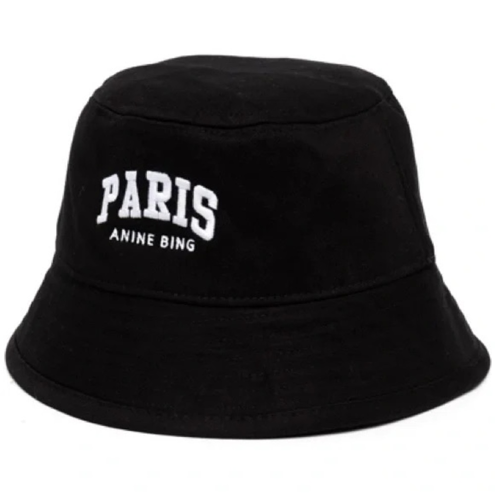 Anine Bing Black Bucket Hat
